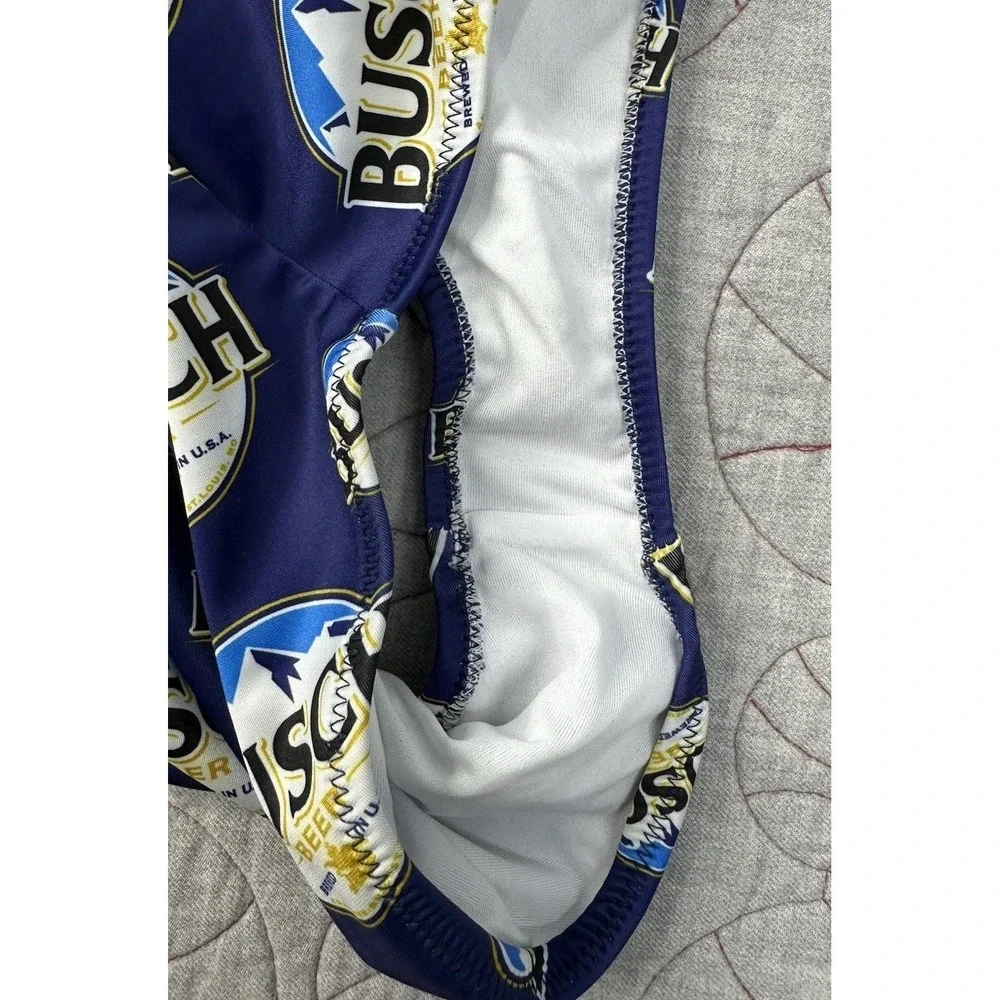 Busch Light Beer Women's Swimsuit Blue‎ One Piece Shinesty Large